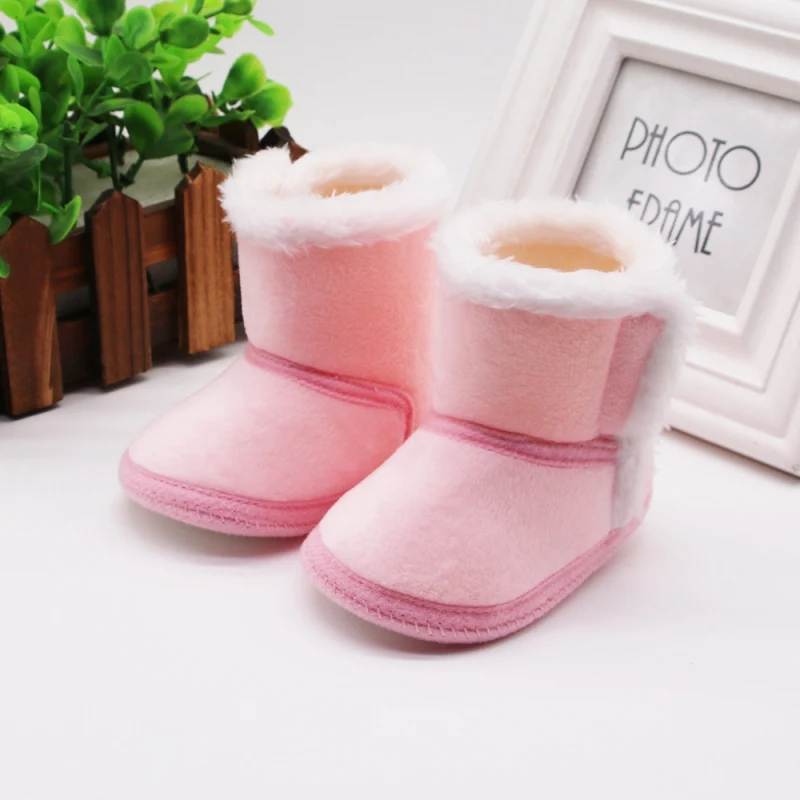 

Newborn Toddler Warm Boots Winter First Walkers Baby Girls Boys Shoes Soft Sole Fur Snow Booties Kids Snow Boots for 0-18Months