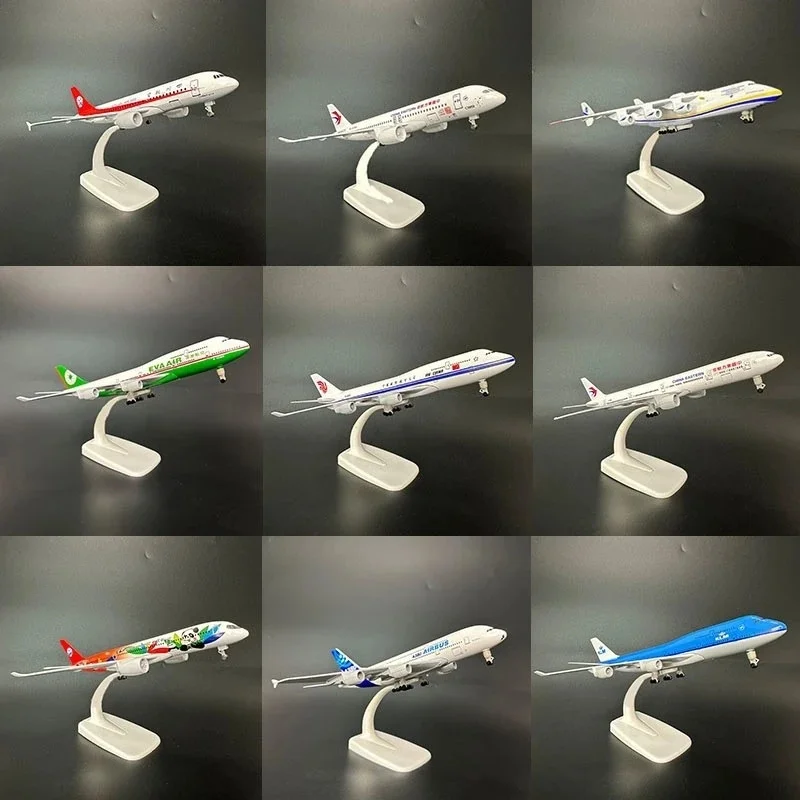 20CM Alloy Solid Airplane Model Realistic Passenger Jet Diecast For Home Office Desk For Aviation Fans Collectors Birthday Gift