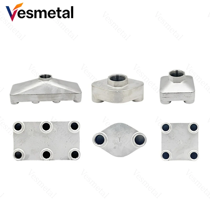 SS304  Steel Water Manifold Flow Distribution Plate, Air Drain Divider Valve for Mold Temperature Controller, 1 In 2/4/6/8 Out