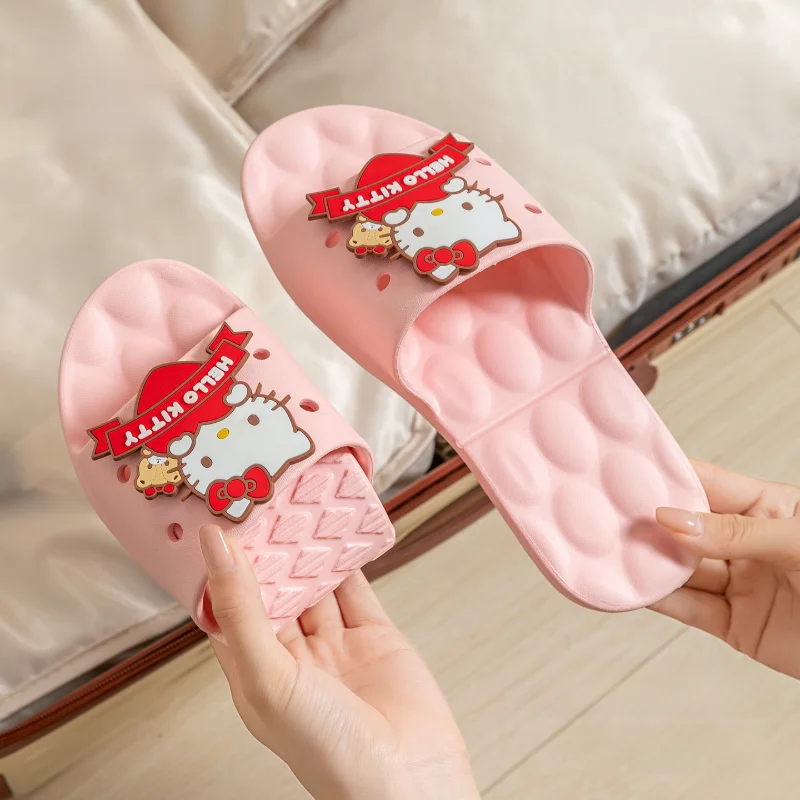 أحذية كاجوال للأطفال المفتوحة تو النعال إيفا الكرتون أحذية الصيف أحذية للفتيات لينة أسفل المضادة للانزلاق الأرجواني الوردي الأحذية حجم 36-43 #3