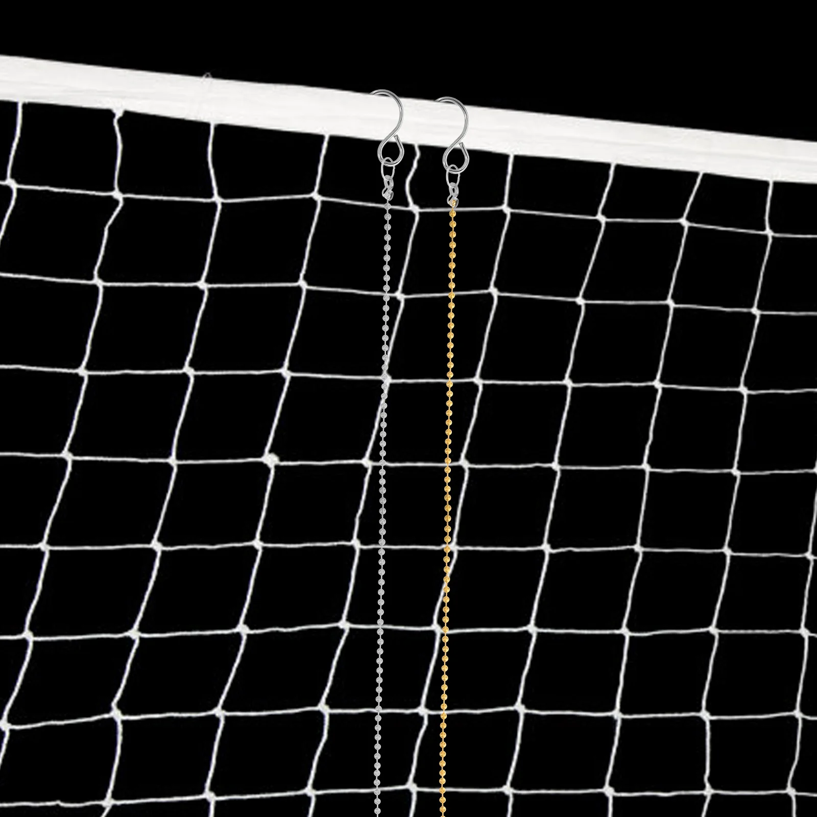 

2Pcs Volleyball Measurement Chain Heavy Duty Copper Build for Precise Net Height Verification Compact Design for Easy Carry