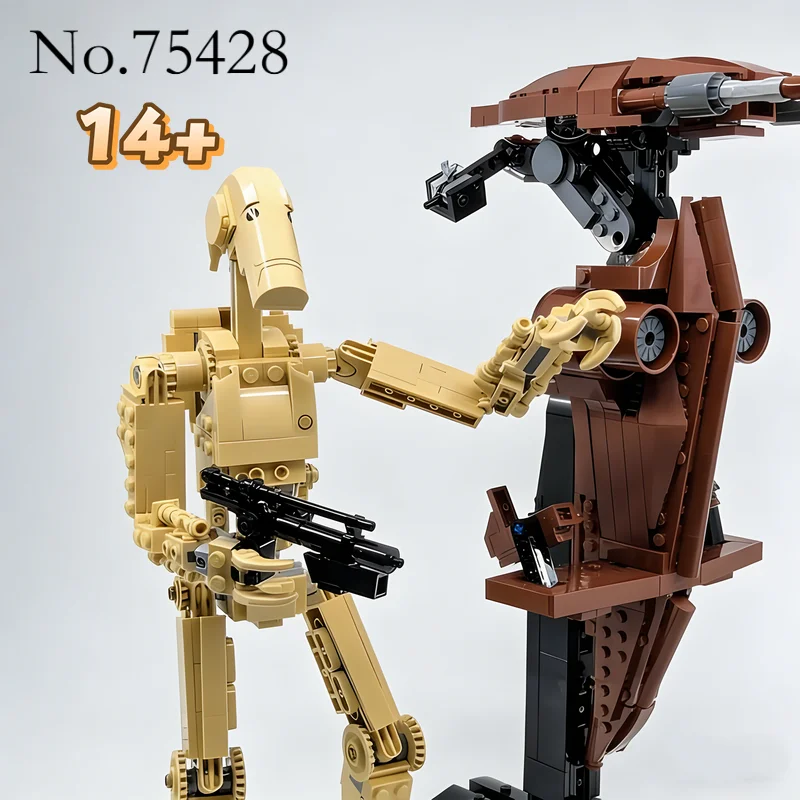 1088pcs Star Interstellar Conflict Alien Robot Battle Droid With STAP 75428  Building Block  Model Toys Birthday Christmas Gift