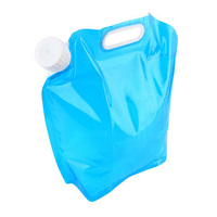 10L Portable Folding Water Bag Blue Lightweight Durable Food-Grade Plastic Storage Container For Camping Hiking Outdoor Survival