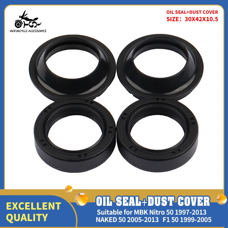 SJ 30X42X10.5 Motorcycle Parts Front Suspension Sealing Kit Dust Cover Oil Seal For MBK Nitro 50 Nitro NAKED 50 Nitro F1 50