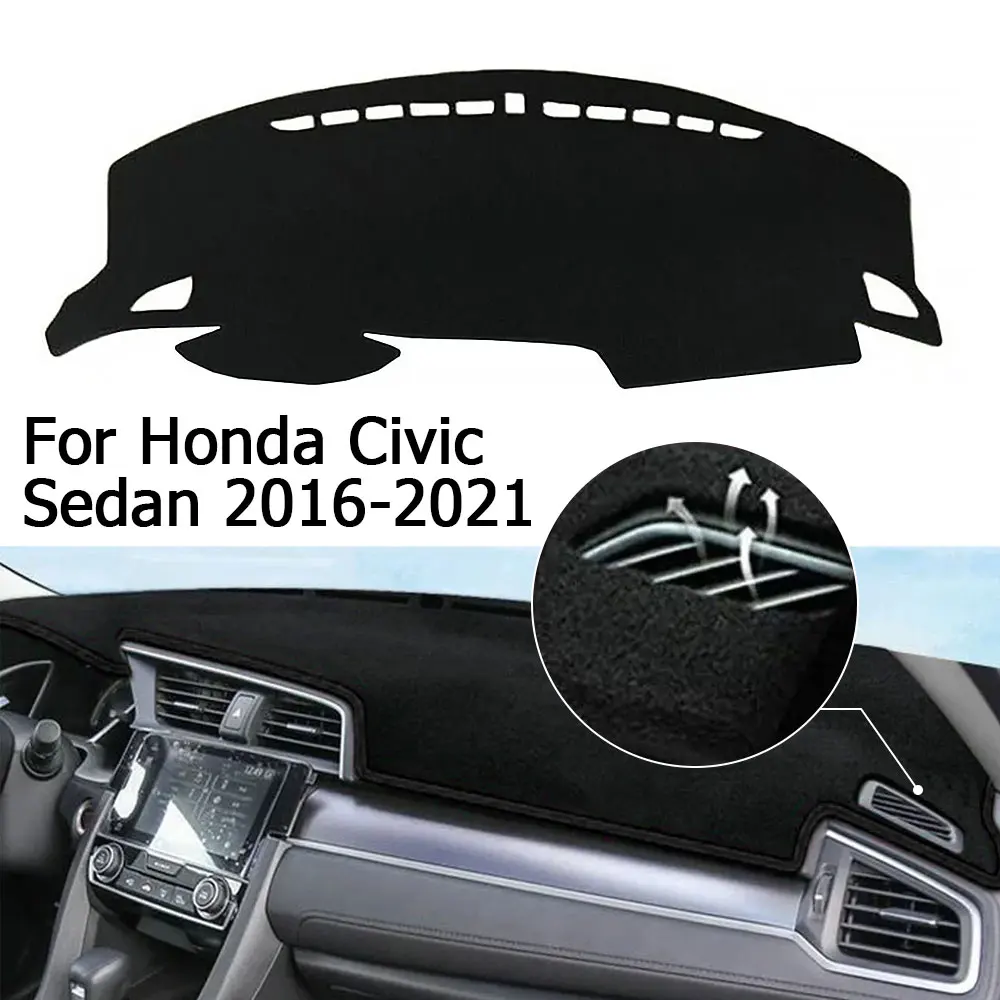 for Honda Civic 2016~2021 Anti-skid mat Dashboard cover sun visor Waterproof mat Carpet protection accessories