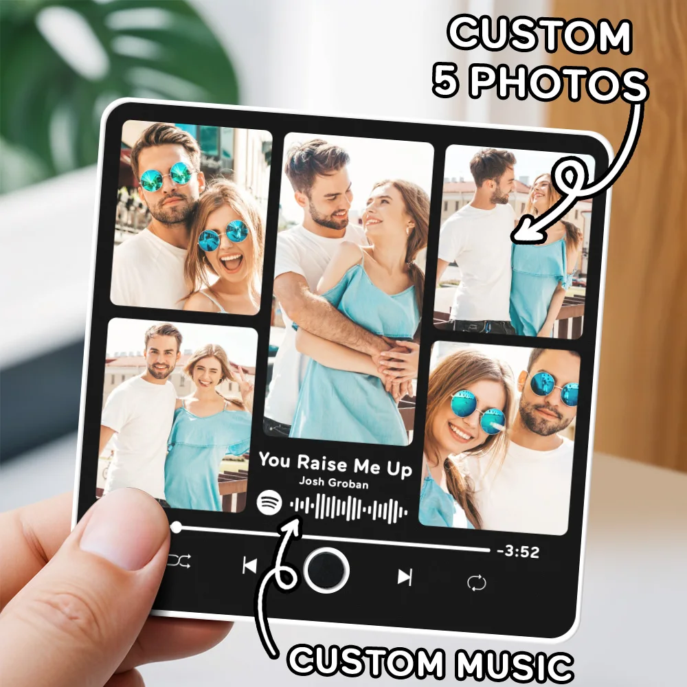 Custom Album Music Fridge Magnets, Custom Photo Fridge Magnet, Valentine's Day Gifts for Wife Husband