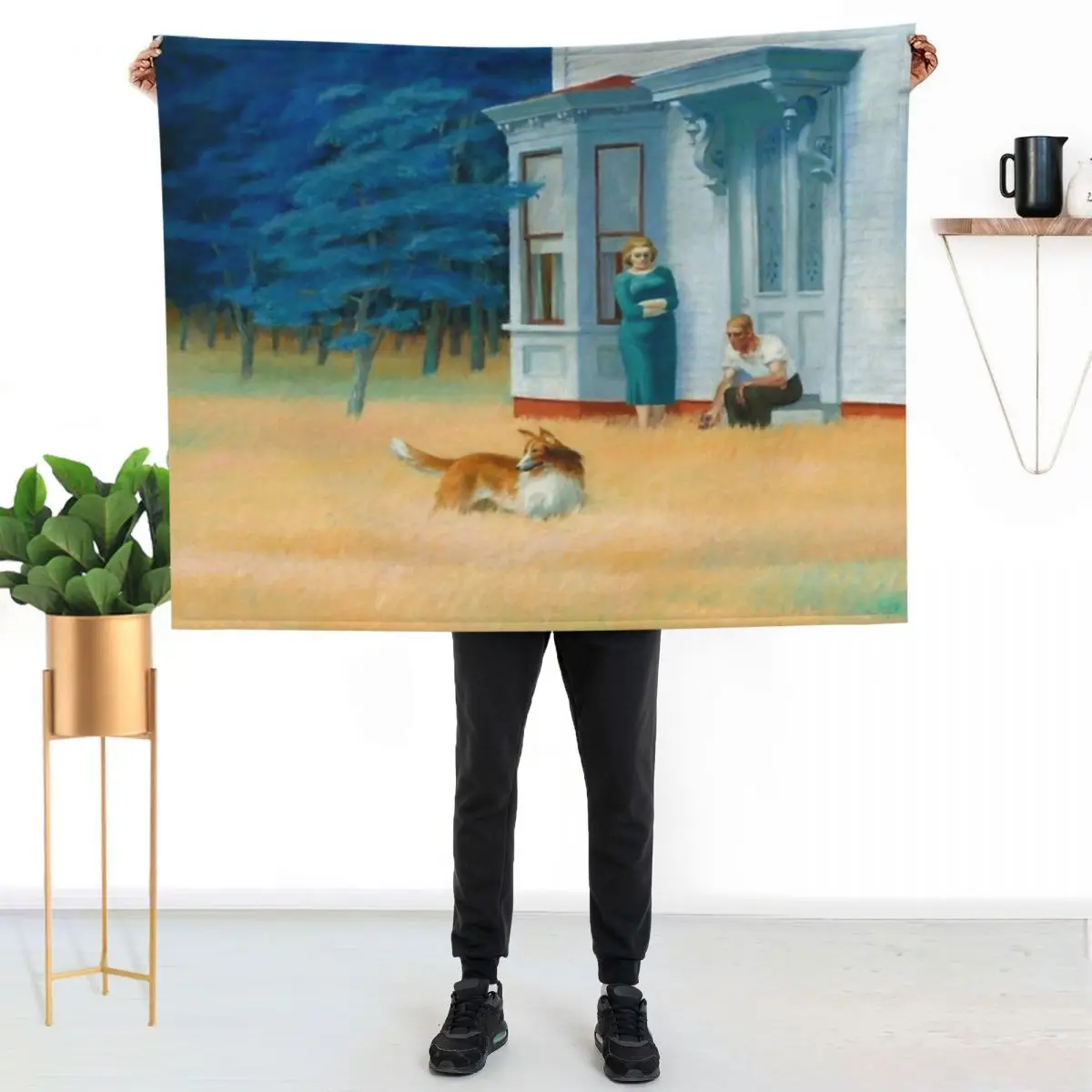 artwork by Edward Hopper Throw Blanket Luxury St Picnic Giant Sofa cosplay anime Warm Plush Blankets