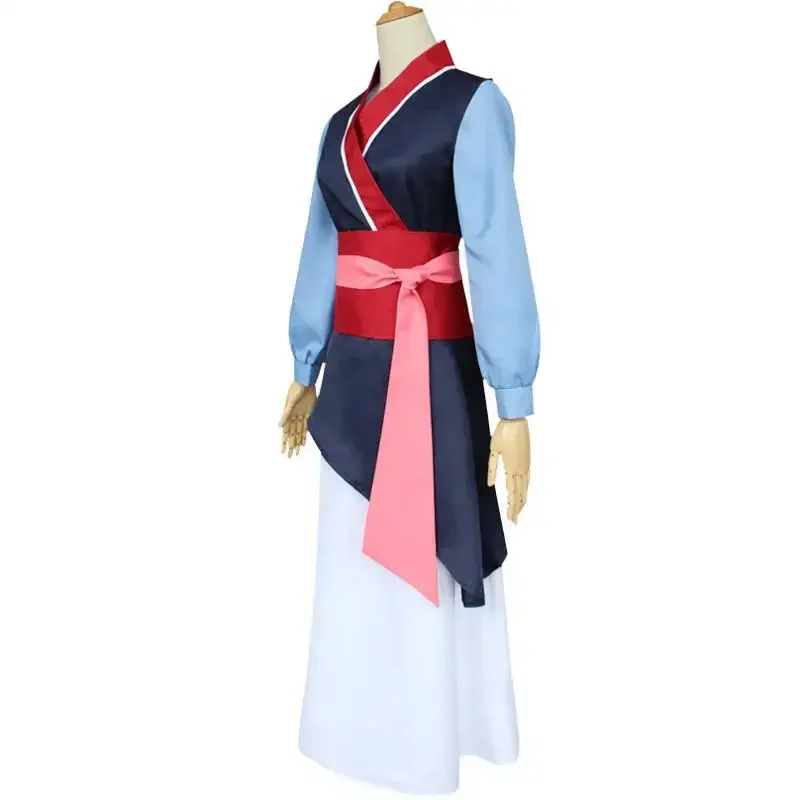 2025 New Unisex Men Women Chinese Tranditional Hua Cosplay Mulan Long Dress Halloween Costume abc