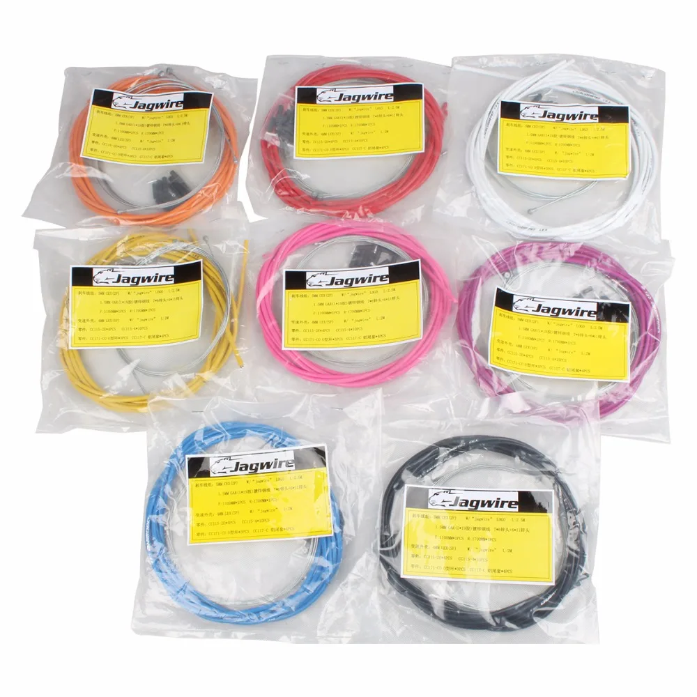 For JAGWIRE Bike Cable Set 4mm 5mm MTB Road Bicycle Brake Shift Cable Set Bicycle Derailleur Cable Housing For Shimano Sram