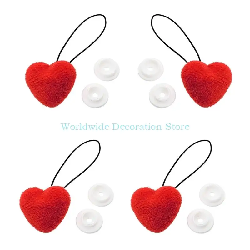Q39B 4pcs Invisible Duvet Clips Heart-Shaped Bed Sheet Clamps Multiple Color
