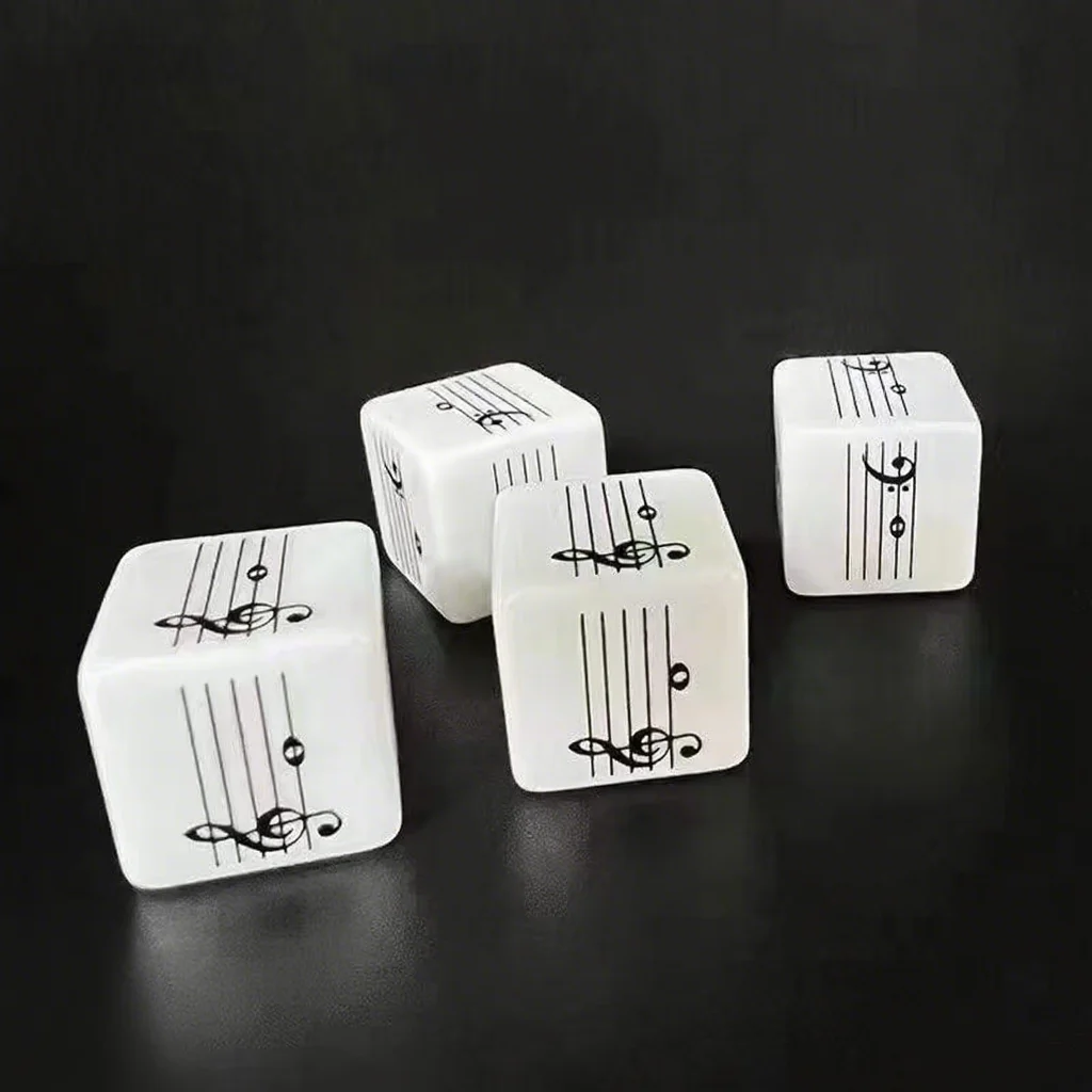 2Pcs Music Staff Dice Twelve-Tone Scale Music Interval Theory Learning for Composition Improvisation Music Education Teaching