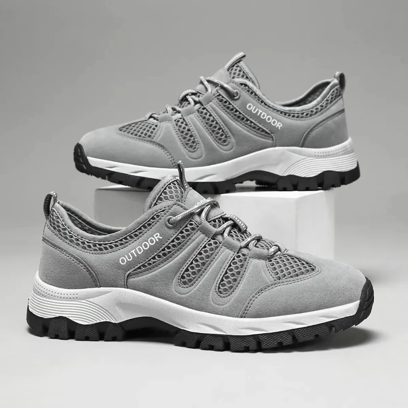 Zapatillas de deporte para caminar al aire libre de talla grande 39-47, zapatos para hombre, Tenis Masculino, zapatos informales resistentes para senderismo, plataforma de diseñador de lujo