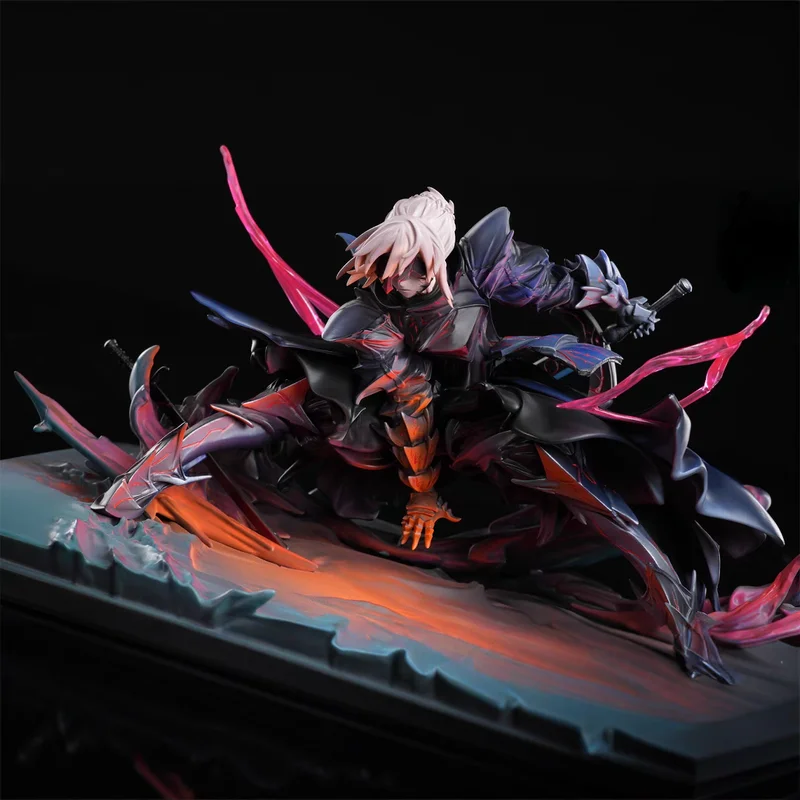 

New Fate Night Darkness Saber My King Can Change Dresses Hand Made Female Anime Animation Gift Model Desktop Decoration