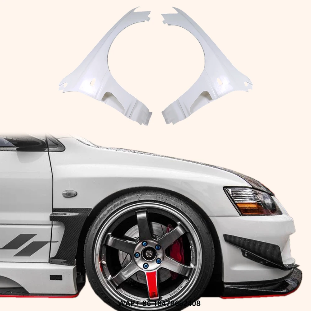 

For Evolution EVO 8 9 VRS Style Fiberglass Front Vented Fender Pair