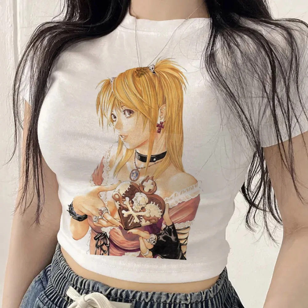 Death Note crop top shoujo alternative  cheap jojifuku party baddie t shirt goth manga japan jojifuku