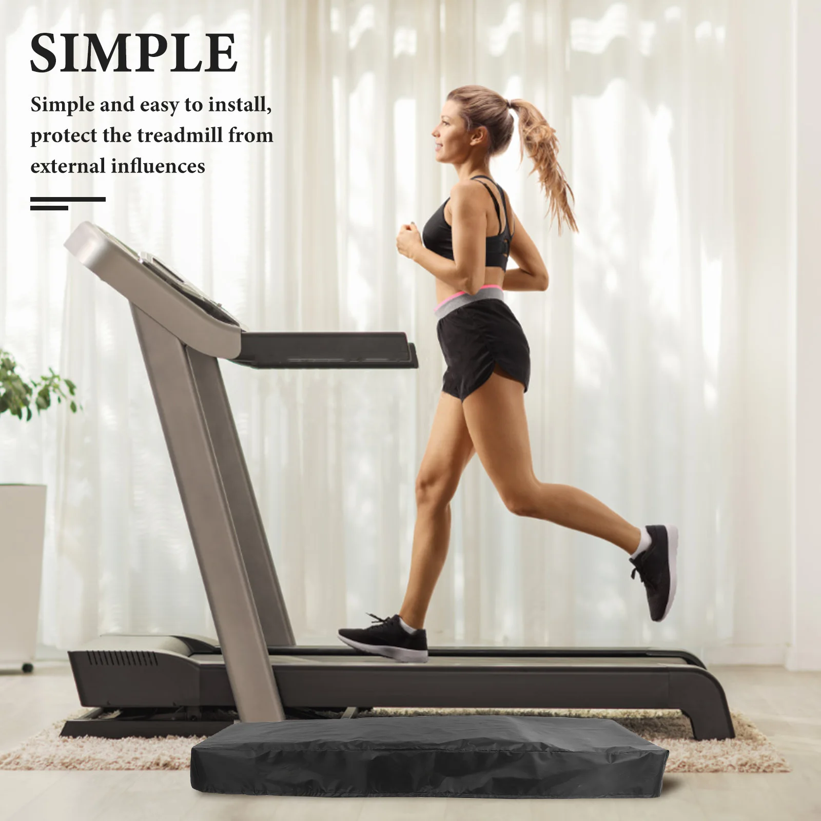 

Oxford Cloth Treadmill Protector Under Desk Cover Durable Scratch Resistant Portable Lightweight Workout Cover