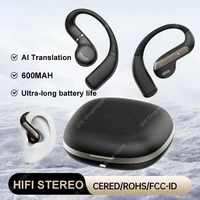 Auriculares de traducción inteligentes AI, auriculares inalámbricos con cancelación de ruido, estéreo deportivo resistente al agua con micrófono, Bluetooth