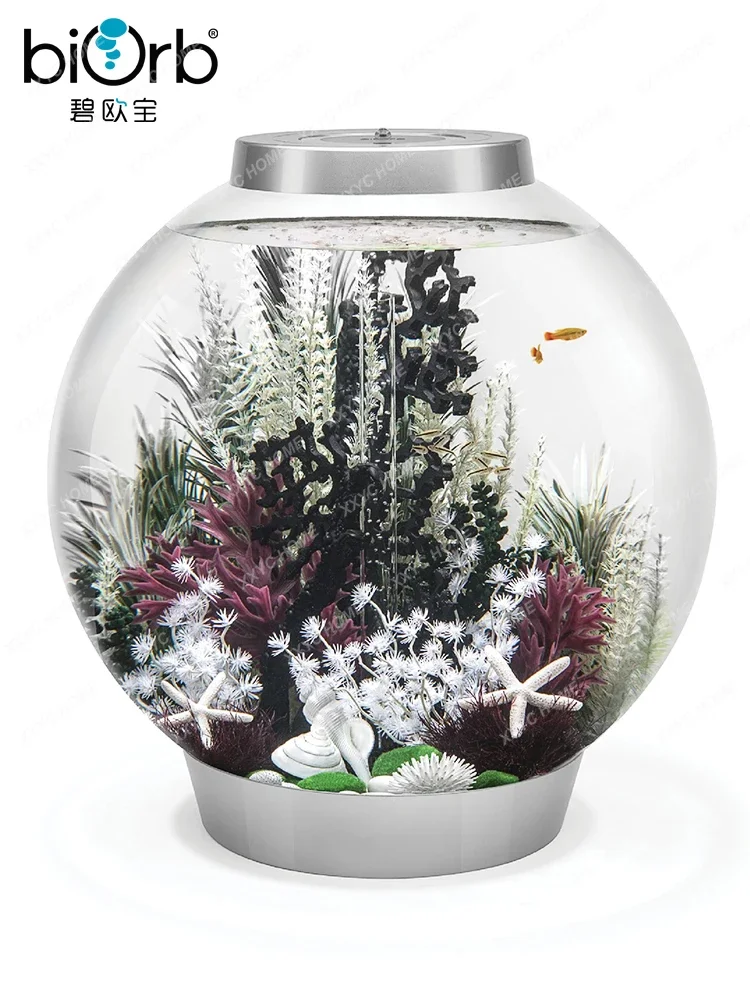 

Acrylic Office round Fish Tank Living Room Creative Household Desk Aquarium Small