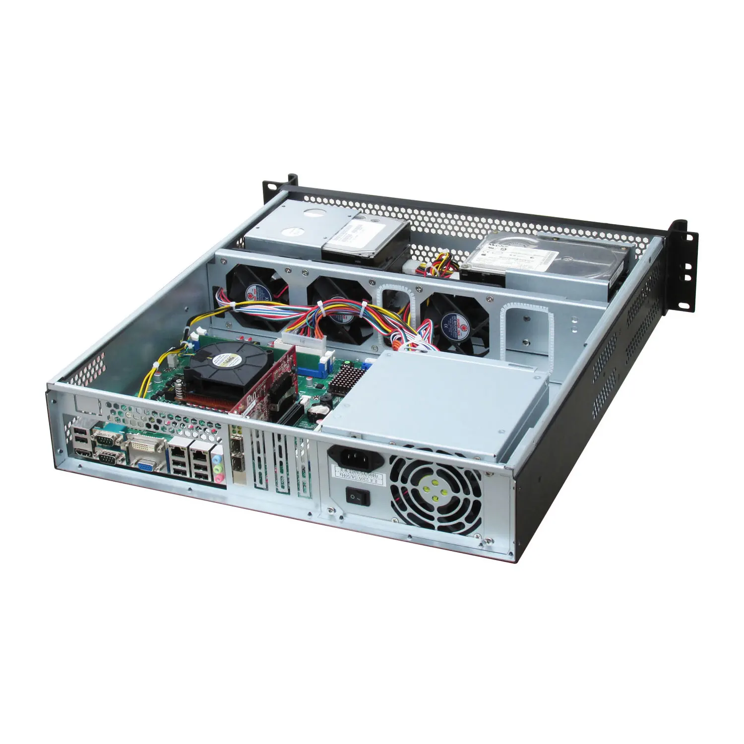 2U rack server chassis 6 standard 3.5 inch hard disk positions suitable for 12 * 10.5 inch and below motherboard empty chassis