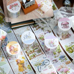 Yoofun 5x200cm Lovely Girl Street Scenery Masking Tape for Journaling Scrapbooking diy Cute Tape Stickers Stationery