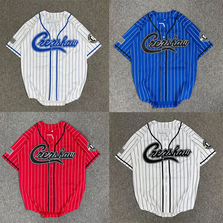 

Faionable Spor Me Embroidered Letter Stripe Baseball Jersey ort Sve Open Cardigan Hip Hop T-irt ex Outerwear