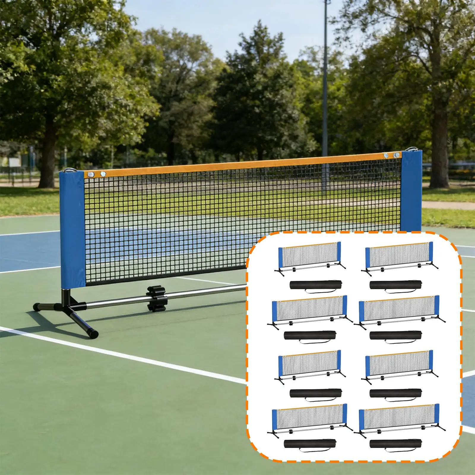 

Regulation Size Pickleball Net Sturdy Practice Set Removable Lawn Yard Equipment for Indoor Outdoor Play