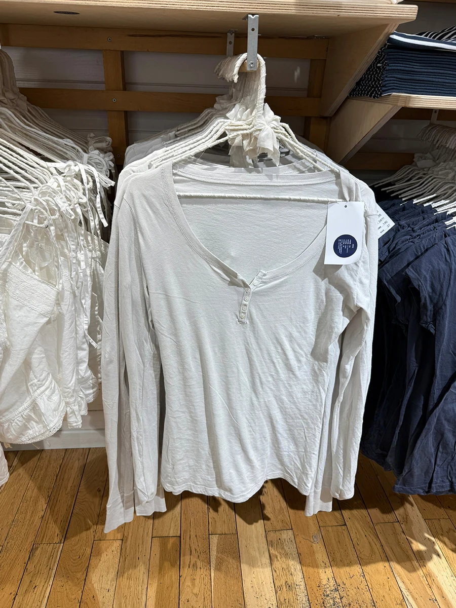 

Однотонная хлопковая тонкая базовая футболка женские осенние пуговицы с круглым вырезом и длинным рукавом футболки милые простые повседневные топы футболки Y2k New