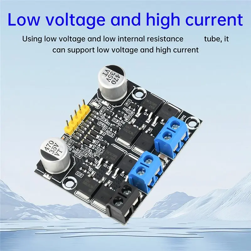 Picture 5: Y45A-Dual-Channel 10A 3V-18V H-Bridge DC Motor Driver Module With Heat Sink PWM Speed Regulation Forwad And Reverse Control