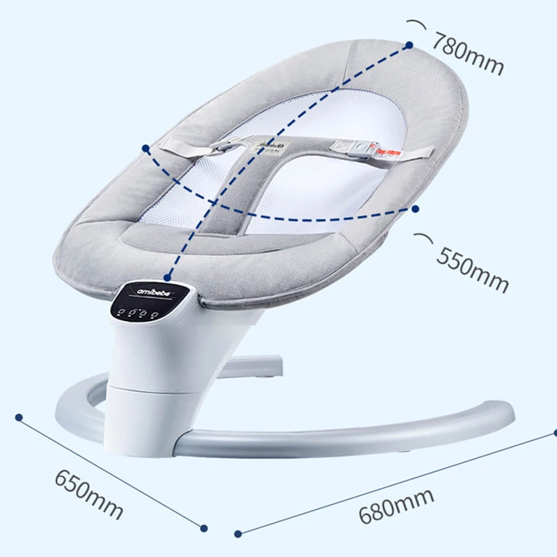 Baby Rocking Cradle Chair Newborn Baby Auto Swing Leaf Bouncer Automatic Remote Rocker With Music Baby Cot