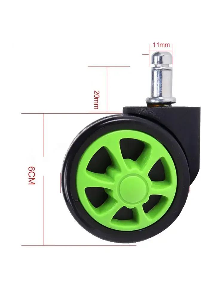 5 Pcs/Lot 60mm Furniture Office Chair Caster, Large Color Casters Car Wheel Style