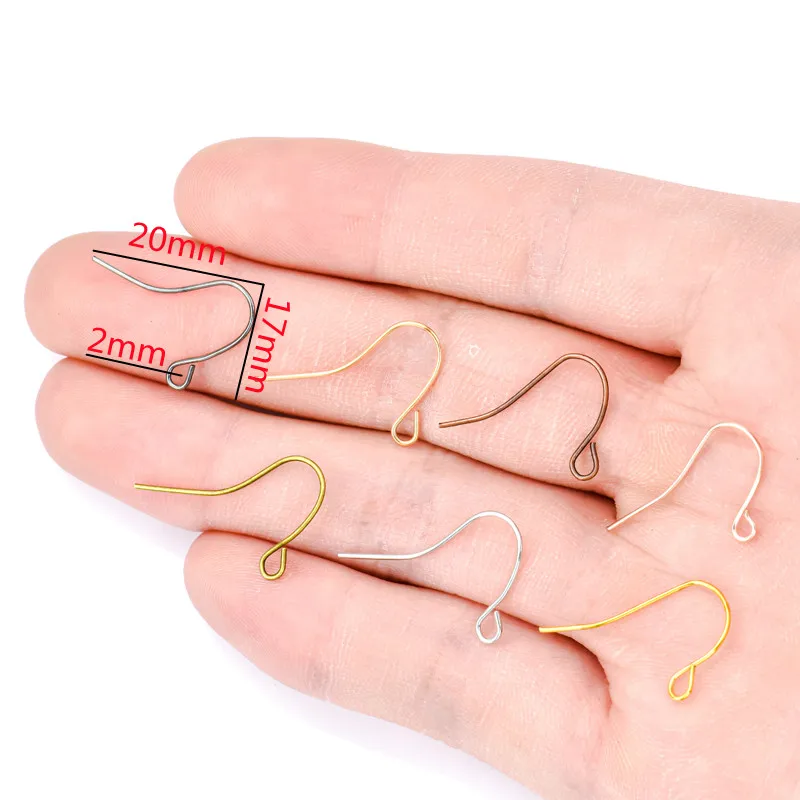 YuenZ 100pcs/lot DIY Earrings Clasps Hooks Fittings DIY Jewelry Making Accessories Iron Hook Earwire Jewelry 20*17mm V128