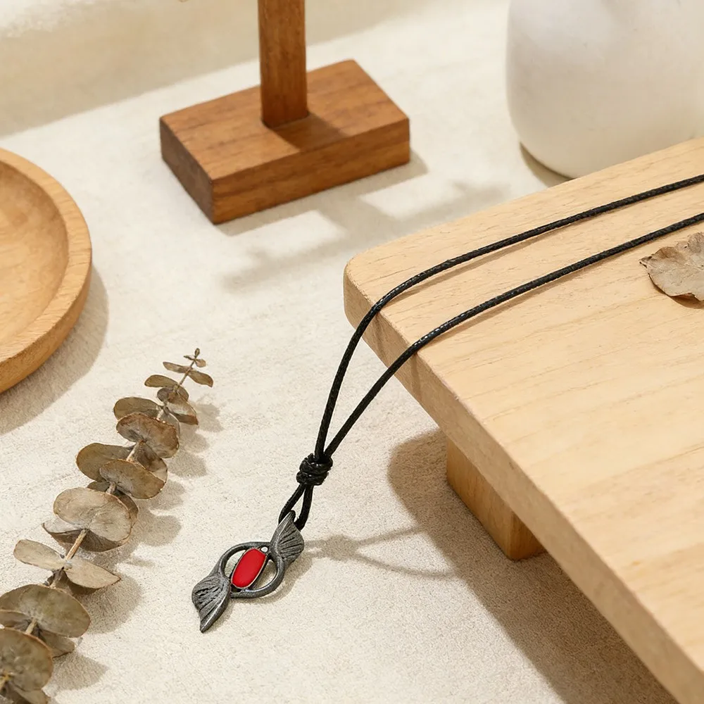 Dante Necklace Red Resin Amulet Pendant Choker Devil Hunter Cosplay Jewelry Gift for Men Women