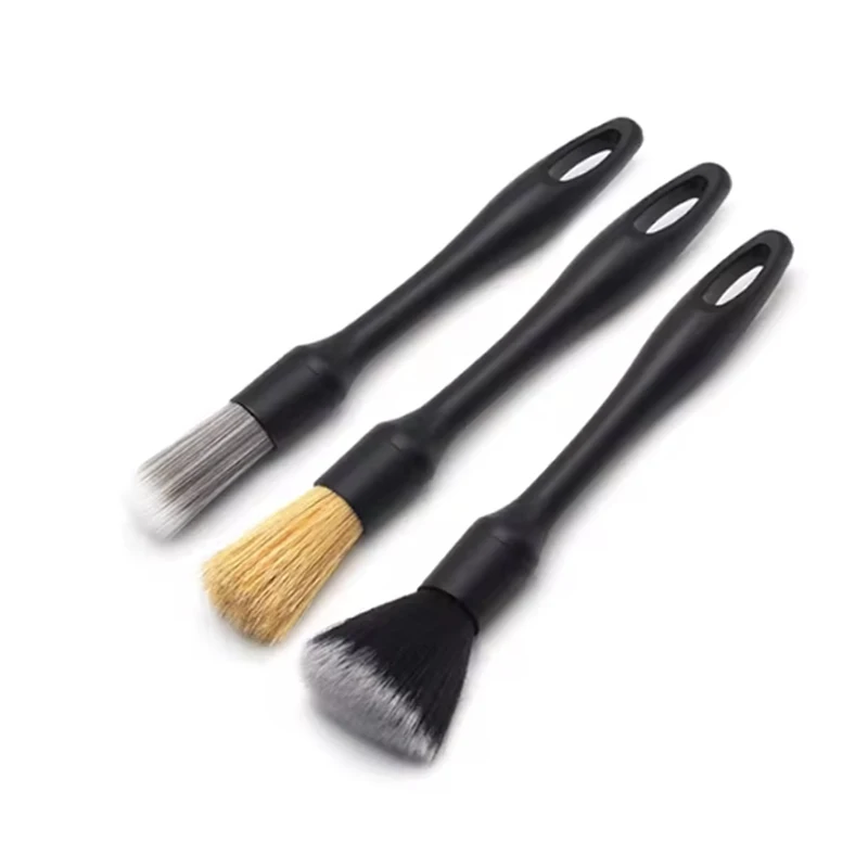 1/3PCS Auto Detaillierung Pinsel Set Super Weiche Auto Innen Detail Pinsel Mit Synthetische Borsten Auto Dash Duster pinsel Zubehör