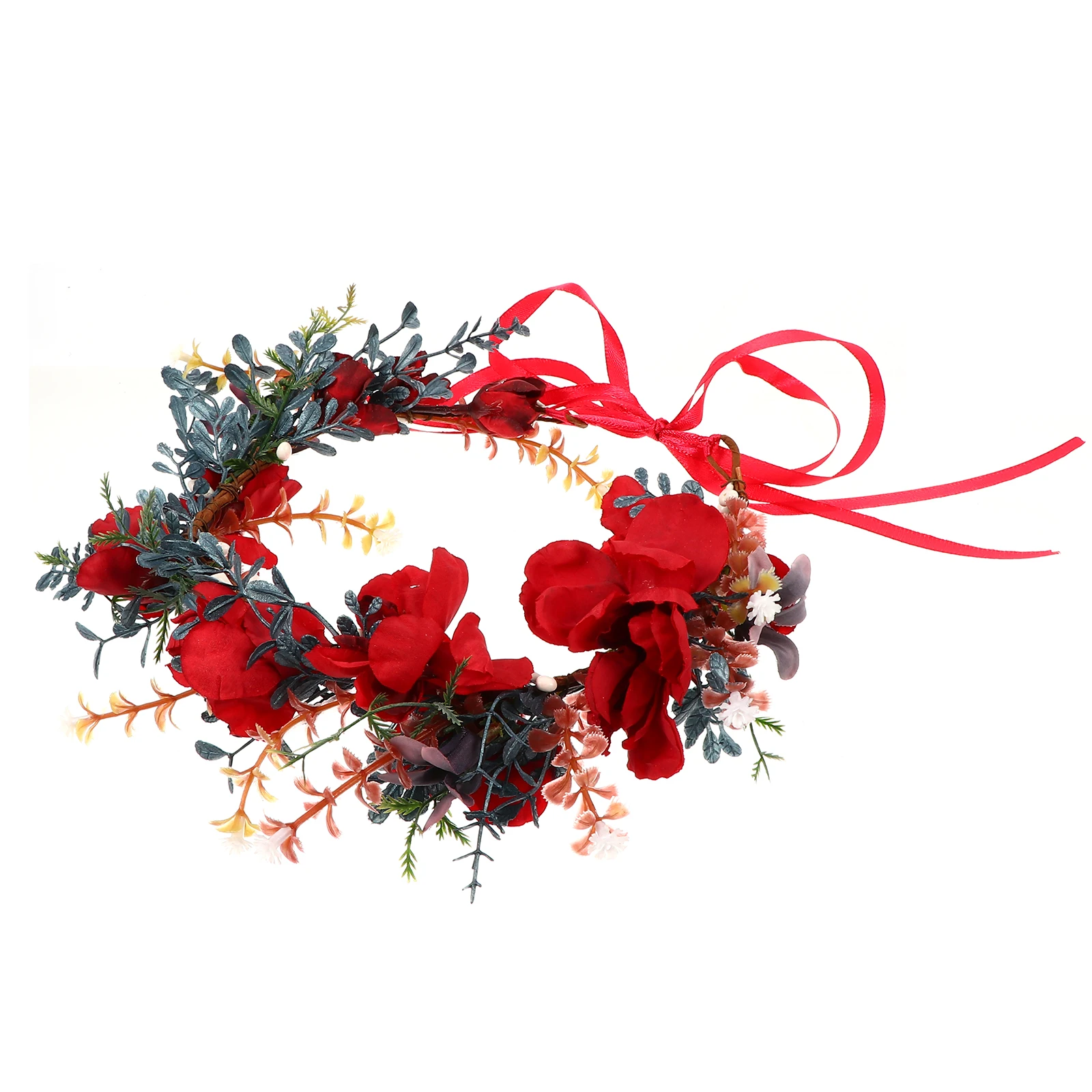 

Flower Crown Christmas Headpiece Floral Hairb Fabric Headb Vacation Props Shooting Gifts Kids Women Classic Design Party Costume
