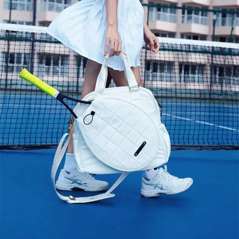 

Custom Sports Handheld Tennis Bag Outdoor Portable Shoulder Strap Racket Bag Lattice Tennis Racket Case