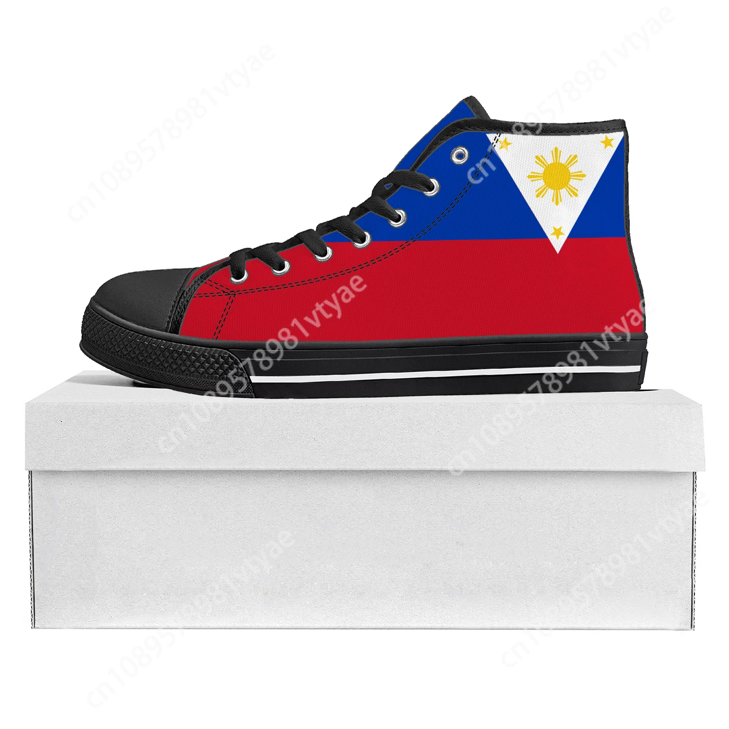 

Philippine Flag High Top High Quality Sneakers Mens Womens Teenager Canvas Sneaker Philippines Casual Couple Shoes Custom Shoe