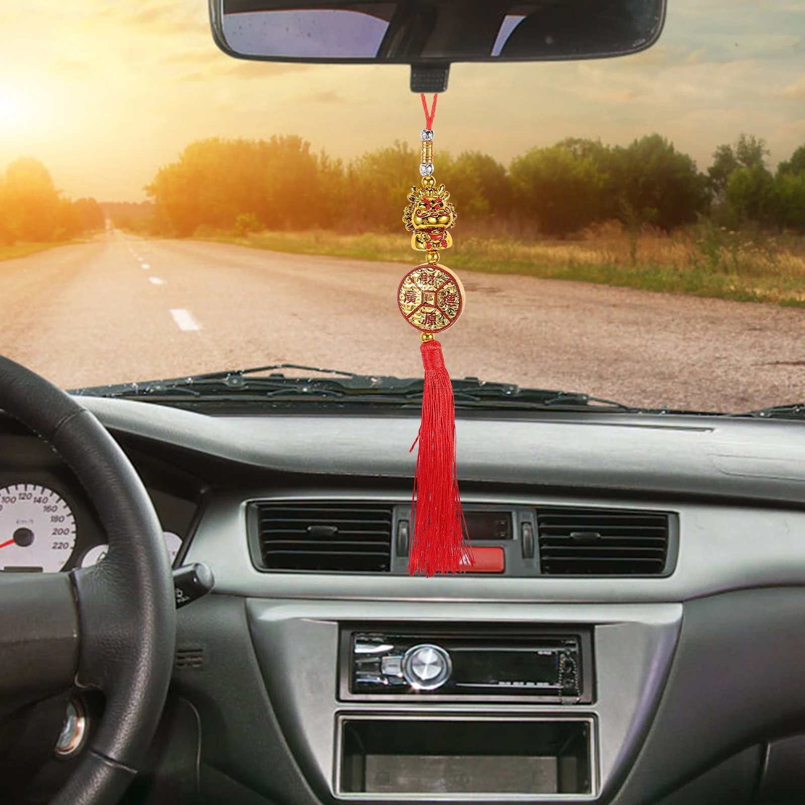 

4pcs Zodiac Dragon Decorations Reusable Chinese New Year naments Safe Practical Polyester Plastic Materials Spring Festival