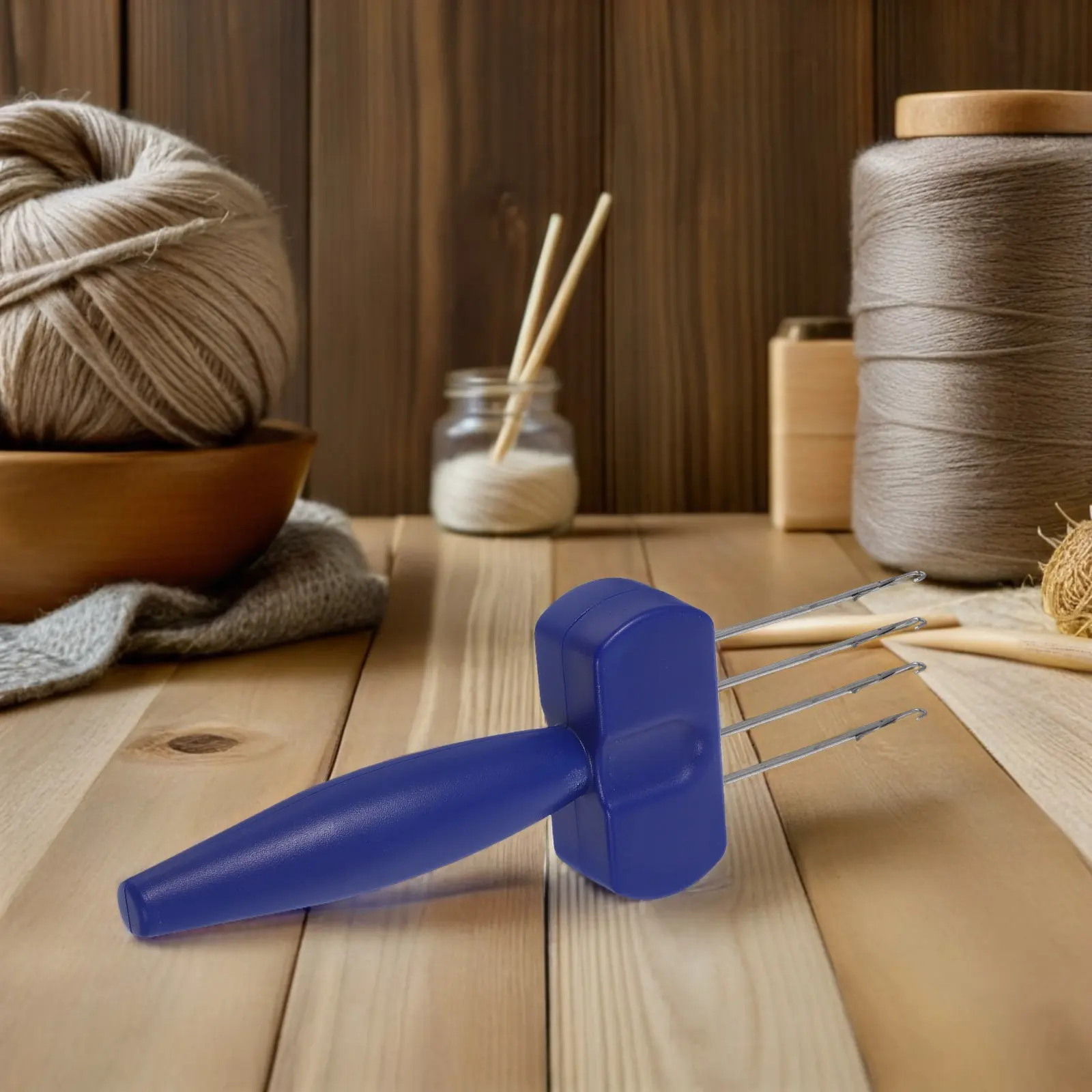 

Hand-Knitting Weaving Machine 4-Stitch Yarn Knitting Tool Manual Cord Maker for DIY Tassels Knitted Rope Craft Yarn Storage