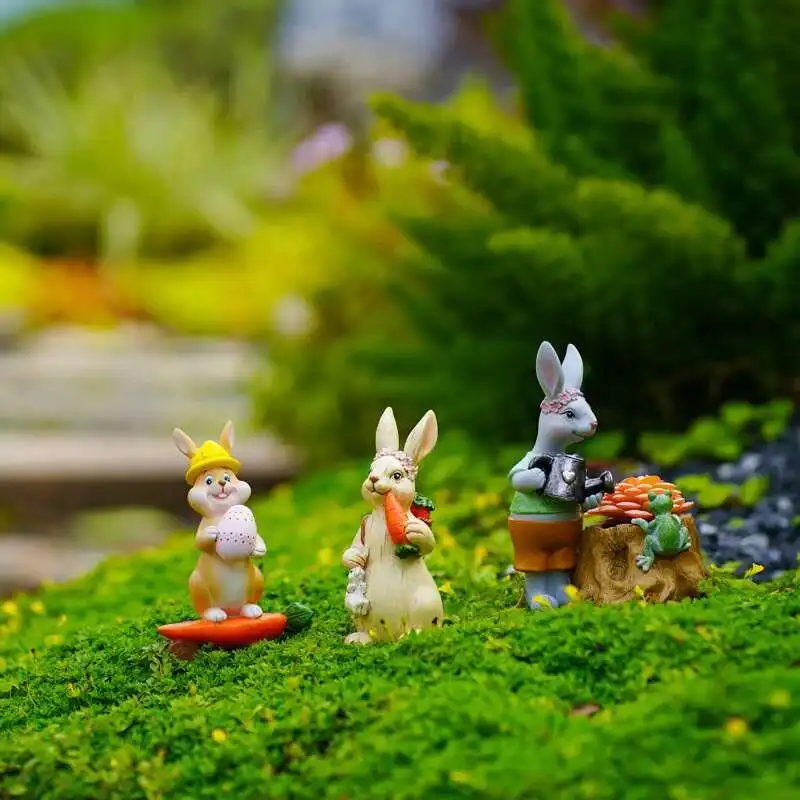 

Новый com Красный Кролик Сад Открытый Двор Парк Газон Смола Ремесла Украшения Дома Художественный Декор