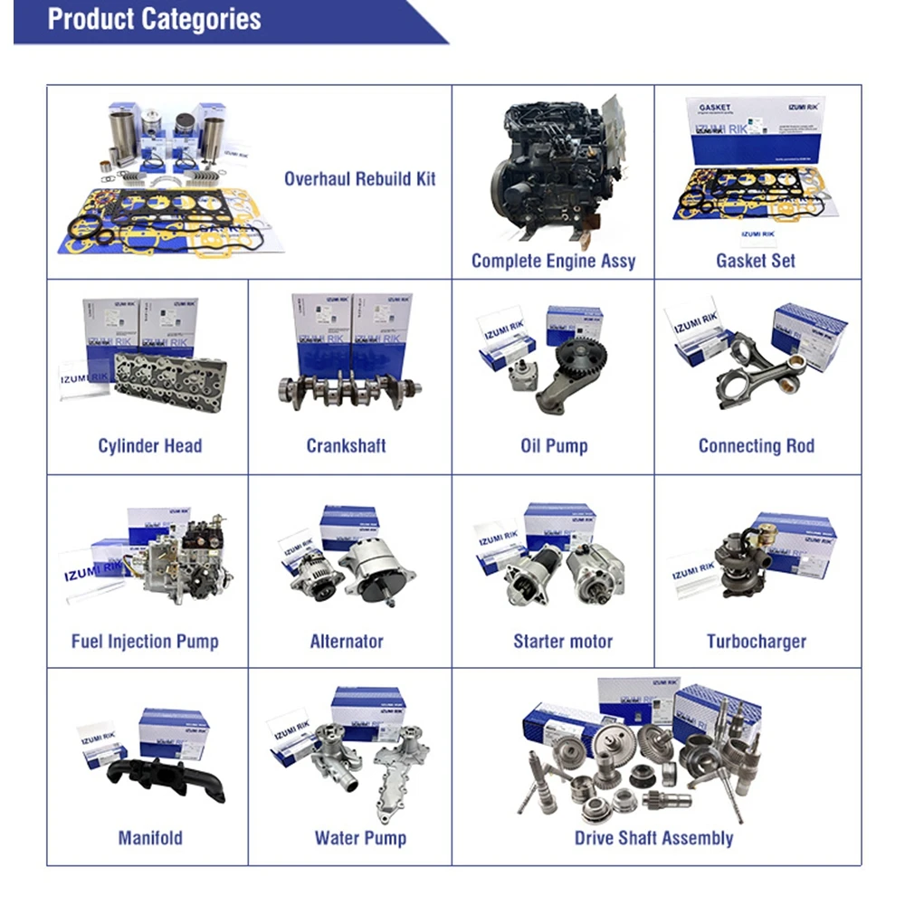 IZUMI 404C-22 For Shibaura Piston Ring Set Gasket Kit Crankshaft And Rod Bearings Set For Agricultural Machinery Engine Parts