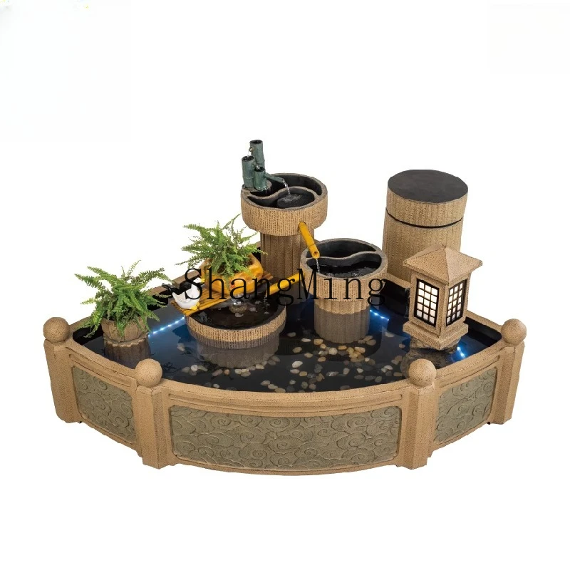

LXY Outdoor Garden Finished Landscape Fish Pond Landscape Garden Flowing Water Ornament