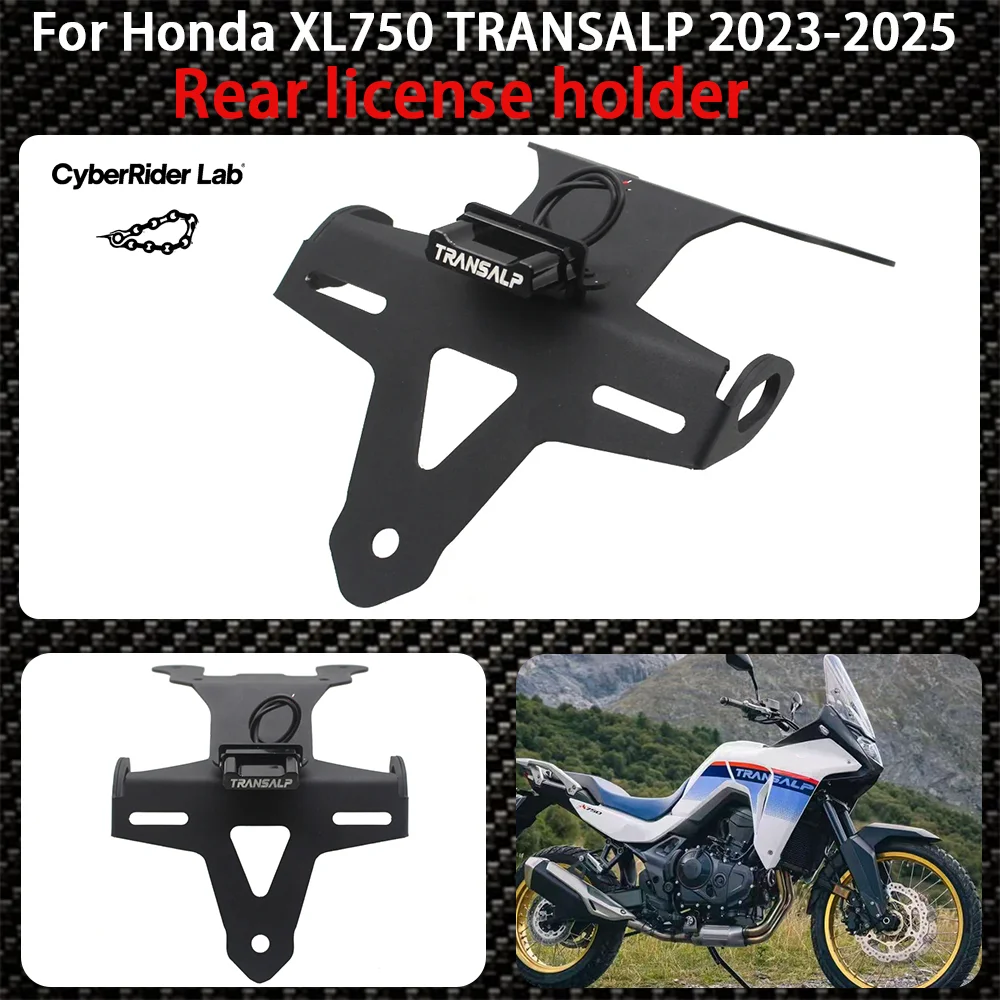 

Motorcycle license plate holder For Honda XL750 TRANSALP XL750 2023 2024 2025 Rear baffle eliminator license plate light