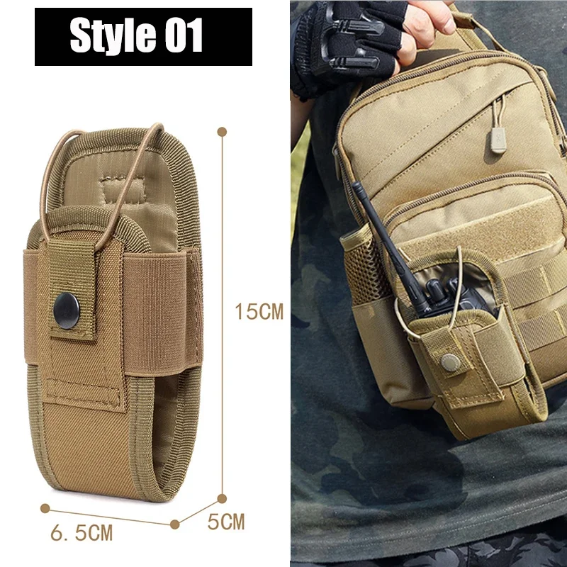 1000D Tactical Molle Radio Walkie Talkie Pouch Waist Bag Holder Pocket Magazine Pouch Mag Holster Carry Bag for Hunting Camping