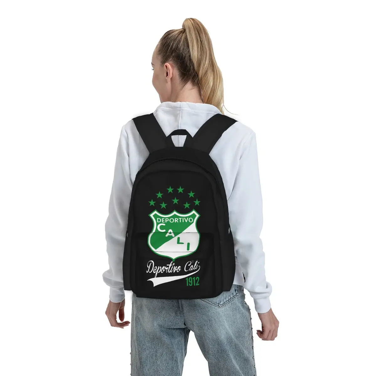 Deportivo Cali De Colombia Futbol Soccer Large Capacity Backpack Bookbag Art Print Personalised Clothes Backpacks