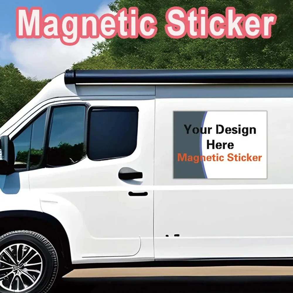 Custom Magnetic Car Sticker Personalized Logo Text Magnet Decal Customized Vehicle Door Sign Business Van Truck Advertising Magn view 4