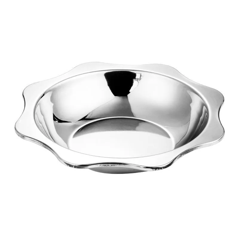 Multi-size Stainless Steel Crayfish Plate, Octagonal Seafood Serving Tray, Ready Crawfish Pot for Home Cooking & Commercial Use