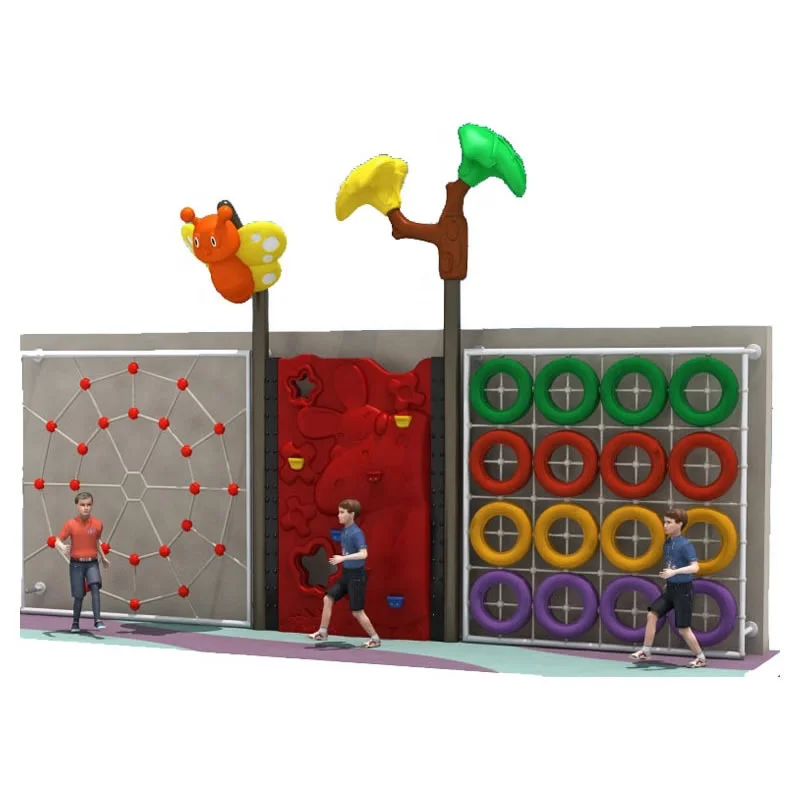 Large Amusement Park Outdoor Gym Fitness Equipment Children Rock Climbing Wall For Parks Professional Training Playground