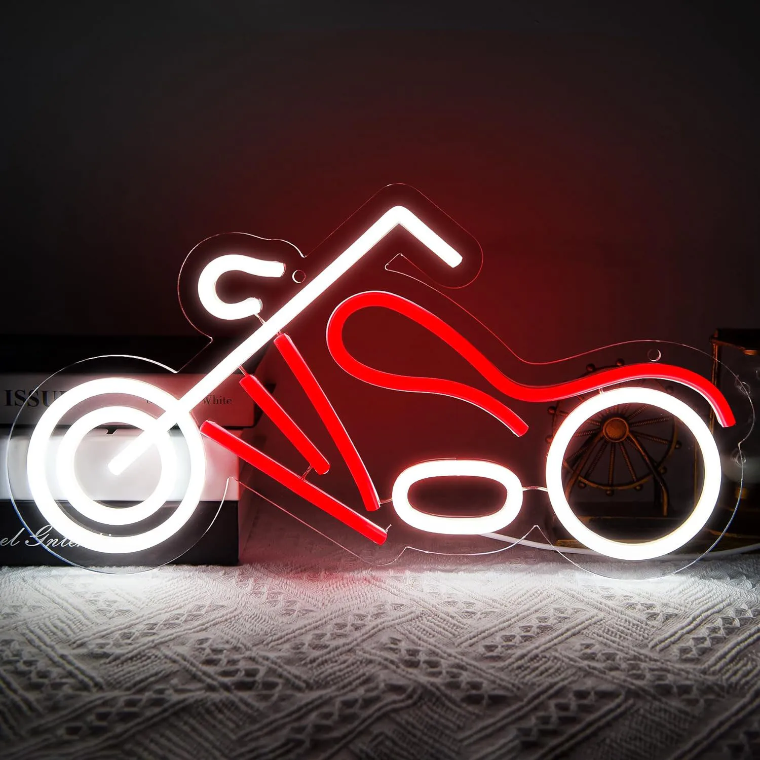 Motorcycle Neon Sign USB Dimmable LED Neon Light Sign for Drink Bar Man Cave Bedroom Hotel Shop Garage GameRoom Party Wall Decor