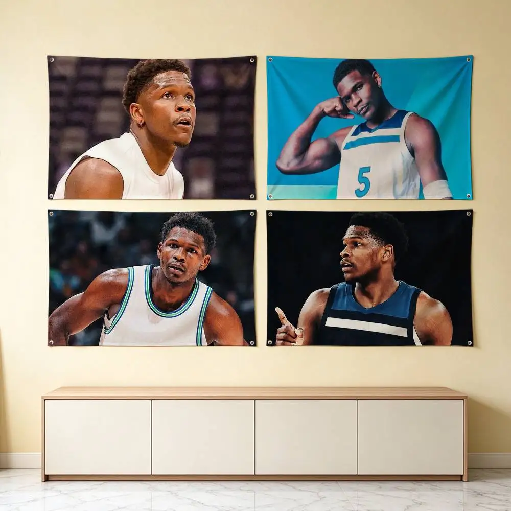 A-Anthony Edwards Basketball-S  Flag Suitable For Party Club Outdoor Interior Wall Decoration Banner Fans Gift