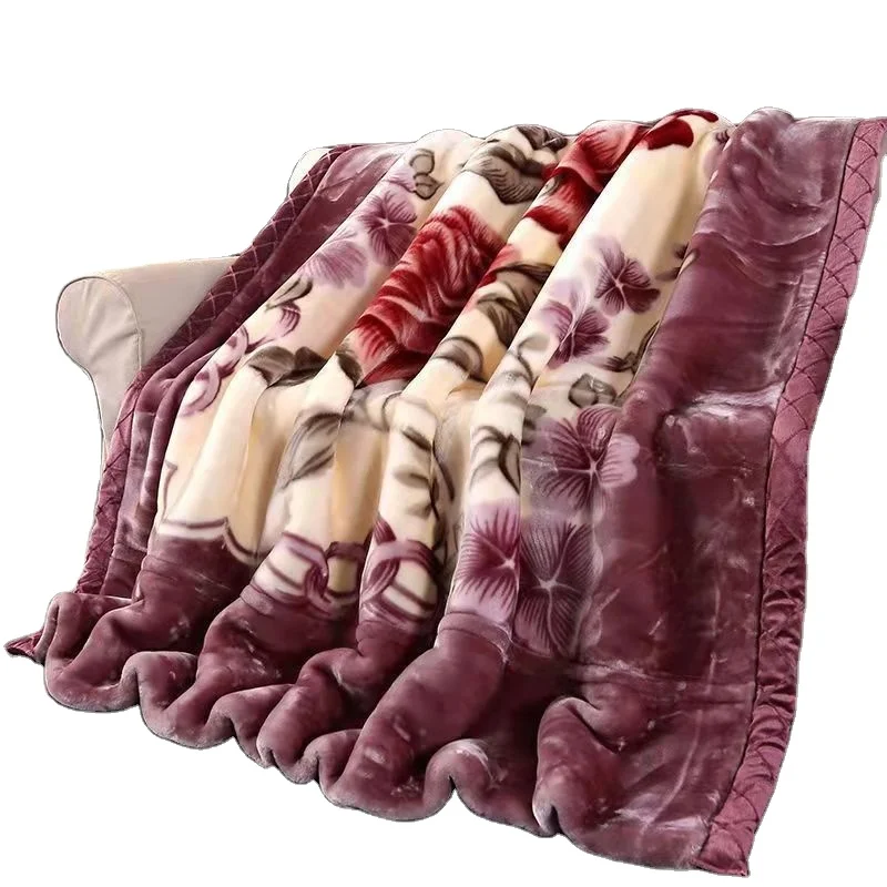 

Heavy Plush Raschel Blanket Korean Mink Blankets - Silky Soft 2 Ply Printed Fleece Blanket